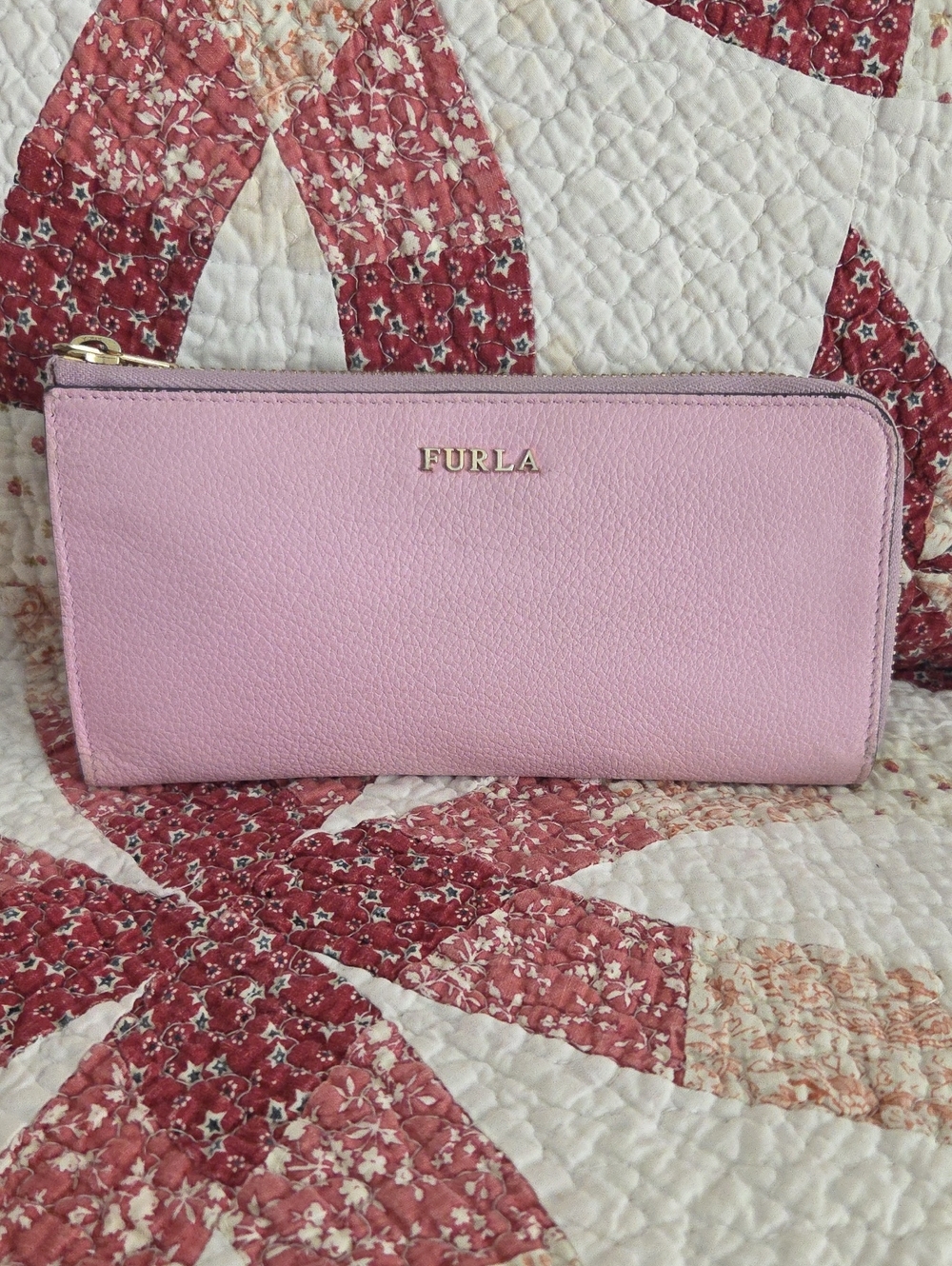 Furla Pink Zip-Around Leather Wallet